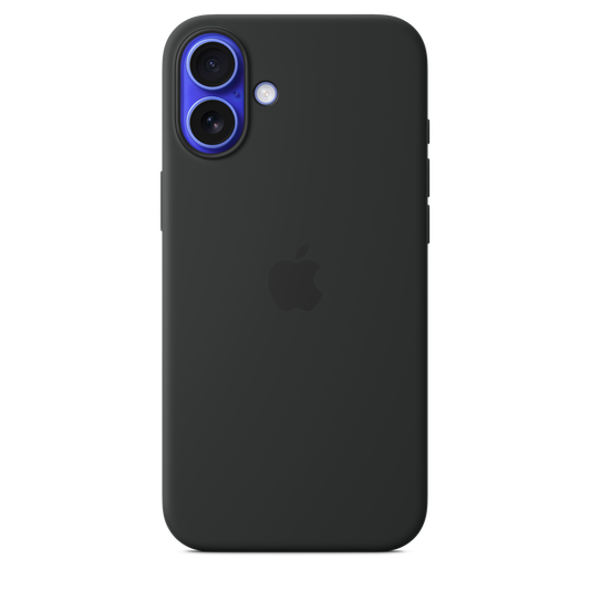 Coque en silicone avec MagSafe pour iPhone 16 Plus - Noir