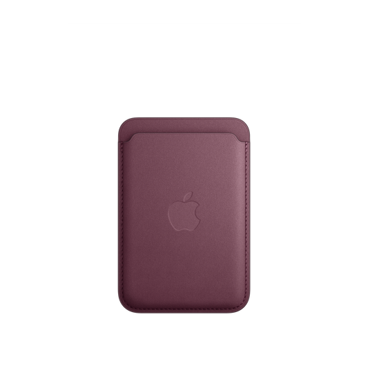 Porte‑cartes en tissage fin pour iPhone avec MagSafe - Mûre