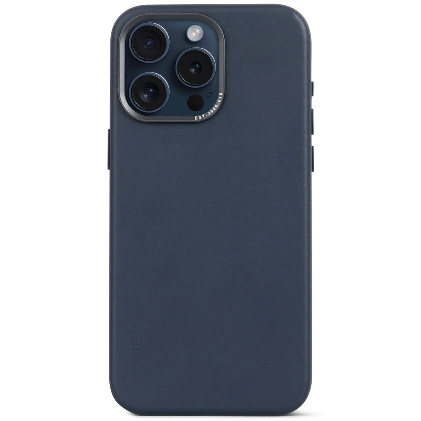 EOL Decoded Leren hoesje voor iPhone 15 Pro Max - Marineblauw