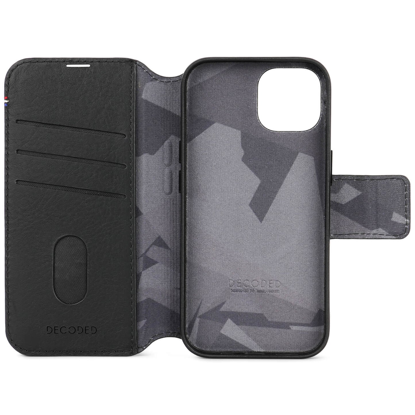 Decoded Detachable Wallet voor iPhone 15 - Zwart