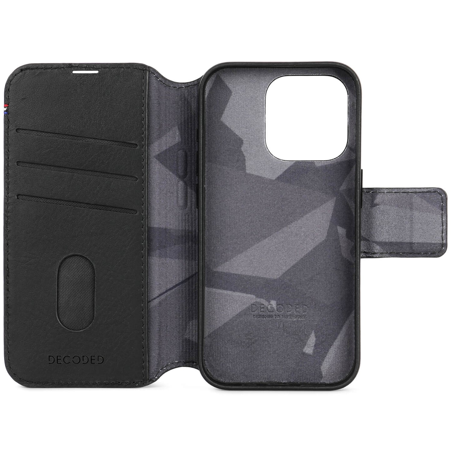 Decoded Detachable Wallet voor iPhone 15 Pro - Zwart