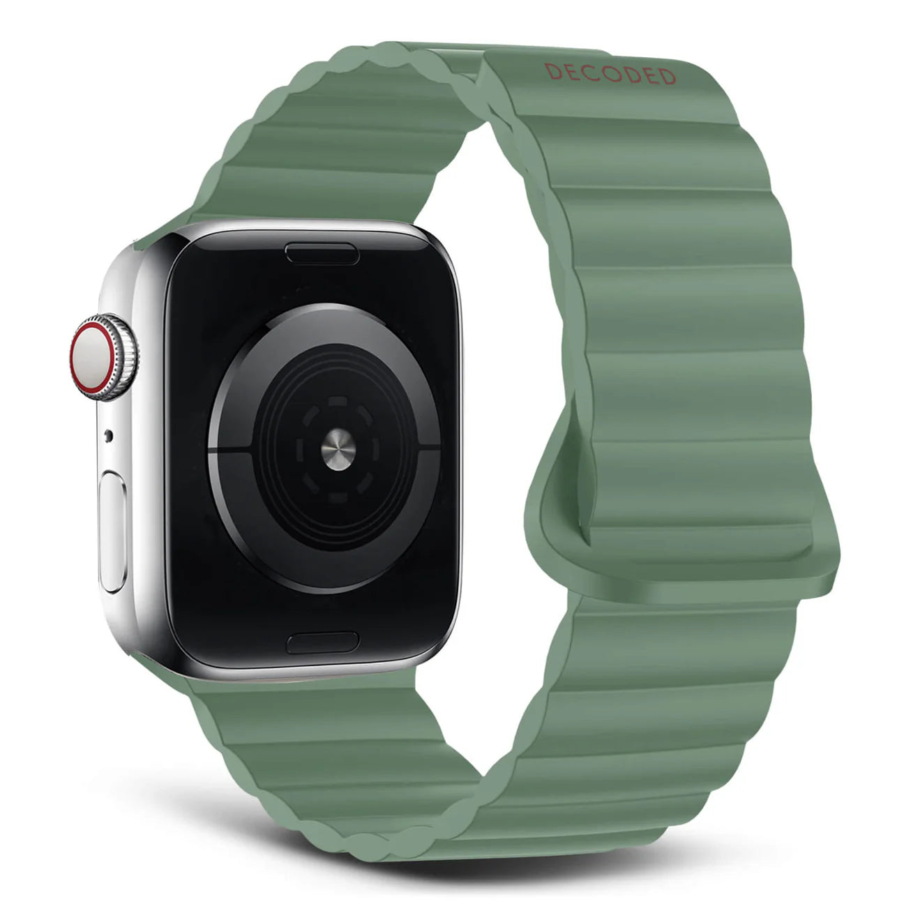 EOL Decoded Silicon magnet Traction Loop Strap - 38/40/41/42 mm - Sage Leaf Groen