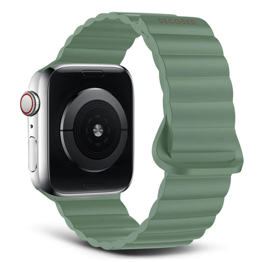 EOL Decoded Silicon magnet Traction Loop Strap - 38/40/41/42 mm - Sage Leaf Groen