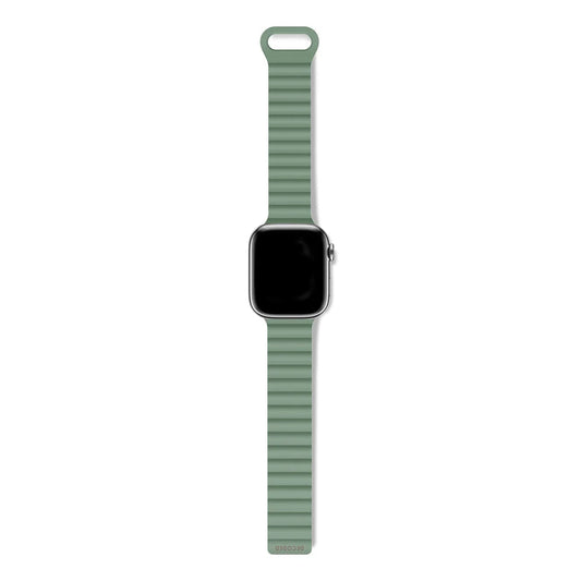 EOL Decoded Silicon magnet Traction Loop Strap - 38/40/41/42 mm - Sage Leaf Groen