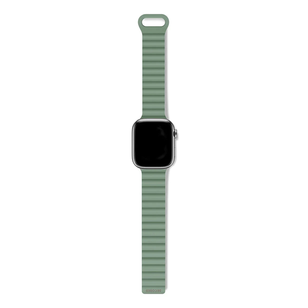 EOL Decoded Silicon magnet Traction Loop Strap - 45/44/42 mm - Sage Leaf Groen
