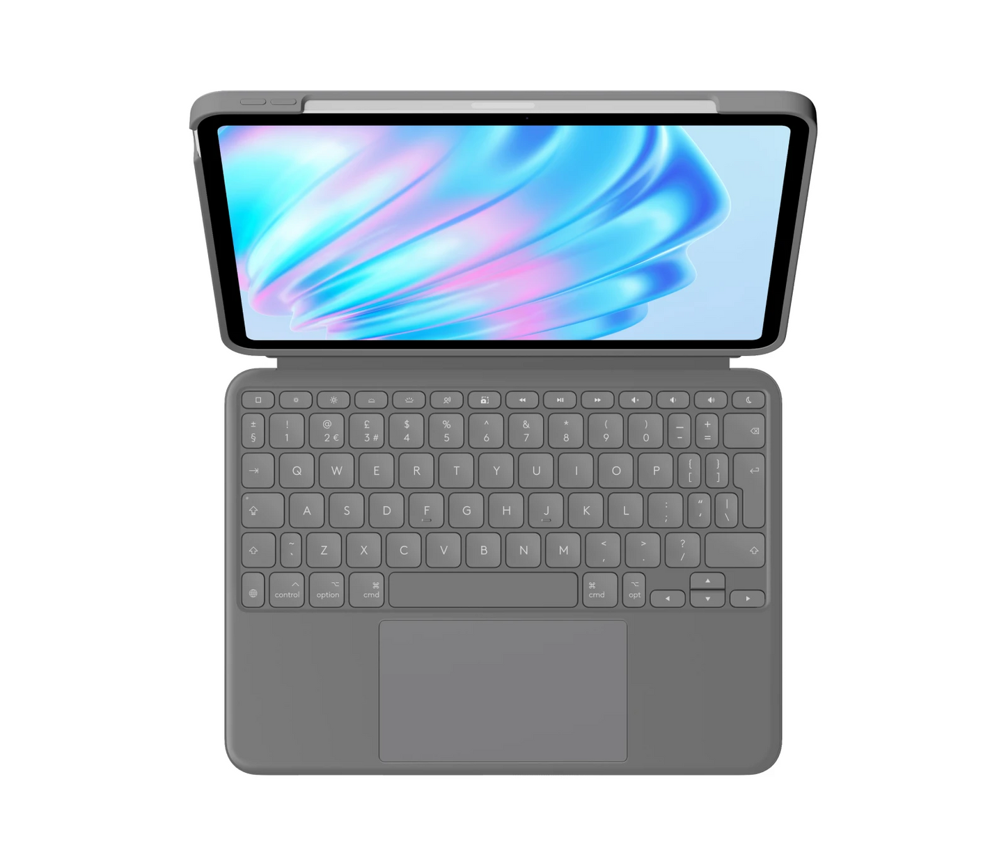 Logitech Combo Touch - Keyboard Case pour iPad Air 11 pouces (M3/M2/5e gén.) - UK(Qwerty) - Oxford Grey