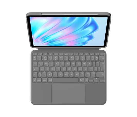Logitech Combo Touch - Keyboard Case voor 11-inch iPad Air (M3/M2/5e gen.) - UK (Qwerty) - Oxford Grey