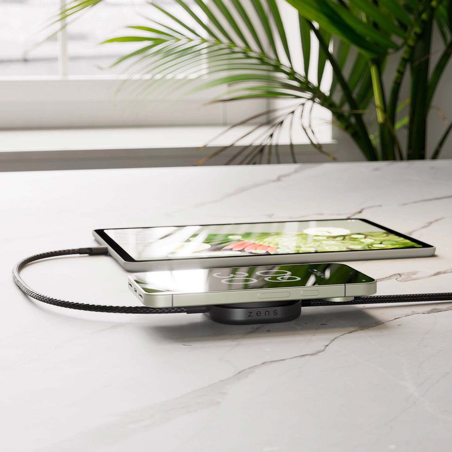 Zens Pro 2 | Wireless Charger - Charging Cable USB-C/USB-C - Zwart